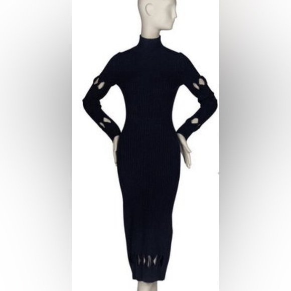 🔥❤️ EUC Victoria Beckham Mock Turtleneck Midi Sweater Dress - Picture 4 of 14